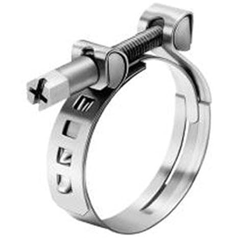 Oetiker 17800122 Stainless Steel Stepless Hose Clamp, Bolted, 9 mm, Band Width, Clamp ID Range 22 mm (Closed) - 28 mm (Open) (Pack of 5)