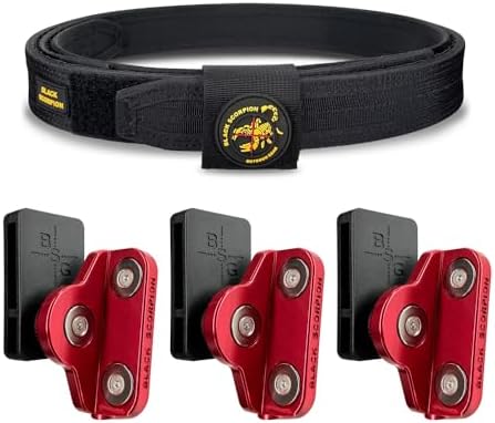 Black Scorpion Outdoor Gear Competition Rig - Pro HD 1.5 Belt with 3 Triple Magnet Mag Pouches | USPSA, IPSC
