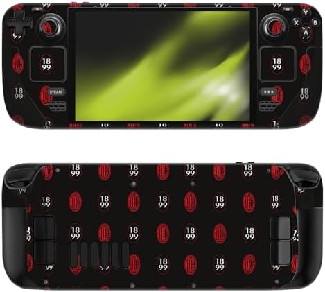 Head Case Designs Officially Licensed AC Milan Pattern Logo Art Vinyl Sticker Skin Decal Cover Compatible with Steam Deck OLED