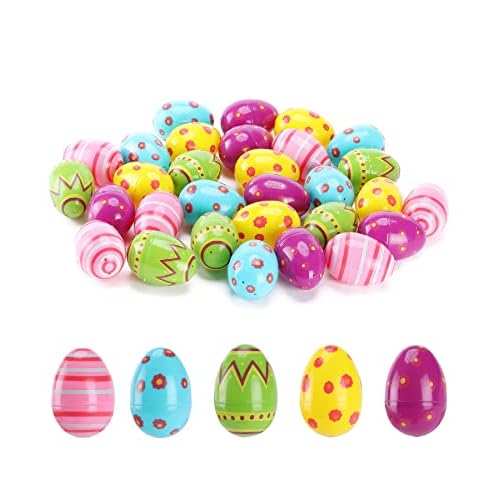 Mr. Pen- Printed Plastic Easter Eggs, 3 Inch, 30 Pack, Bulk Fillable Eggs for Easter Hunt Decor, Party Favor, Basket Stuffers, Classroom Prize, Supplies, Adult & Kid Party Toys for Gift