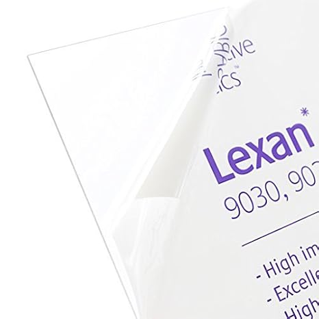 Lexan Sheet – Polycarbonate Thick - .118" - 1/8", Size - 24" x 48" Poly-Clear-1/8-24x48