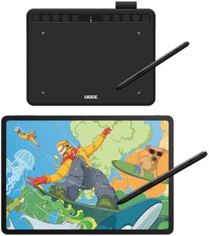 Ugee UT3 14.25-inch Large Screen 2.4K Tablet and S640 Graphics Tablet