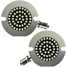 Eagle Lights Midnight Edition 3-1/4" LED Amber Rear Turn Signals for Harley-Davidson Motorcycles 1156 Plug & Play Upgrade, Flat Style