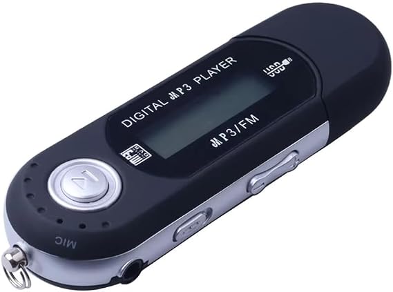 MP3 Player Portable Multifunction Player Plug and Play for Listen Music and Black