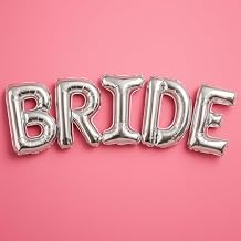 KatchOn, Giant Silver Bride Balloons - 40 Inch | Bachelorette Party Decorations | Silver Bride Balloons Bachelorette for Bridal Shower Decorations | Bridal Shower balloons
