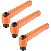 uxcell M8 Handle Adjustable Clamping Lever Push Button Ratchet Female Threaded Stud 3 Pcs