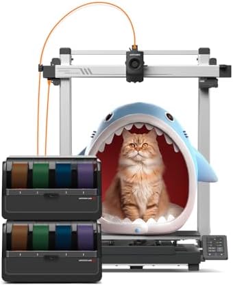 (Bundle 8 Colors) Anycubic Kobra 3 Max Combo 3D Printer, 8 Stunning Multicolor with 2 Anycubic ACE PRO, Large Build Volume 420x420x500mm 600mm/s High-Speed Precise
