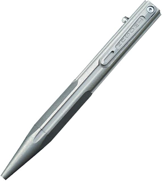 Hamans Bolt Pen Titanium Pen Ballpoint Pen with Clip Compact Size Tool (Grey)