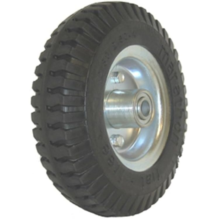 Marathon 2.802.50-4 Narrow Width Flat Free Hand Truck  Utility Cart Tire on Wheel, 3Centered Hub, 12 Bearings