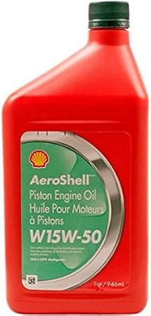 Aeroshell W 15w-50 Semi-synthetic Lubricating Oil For Aircraft Piston Engines 1qrt