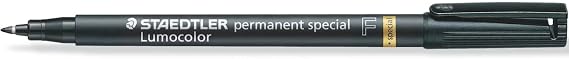 STAEDTLER Pack Of 3 Lumocolor Permanent Marker PensSpecial 319F Fine Tip - Black