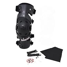 Asterisk Carbon Cell One - Advanced Knee Protector Brace for Motocross, Snowboarding, Wakeboarding, Off-Roading, Football, More (Right, Large)