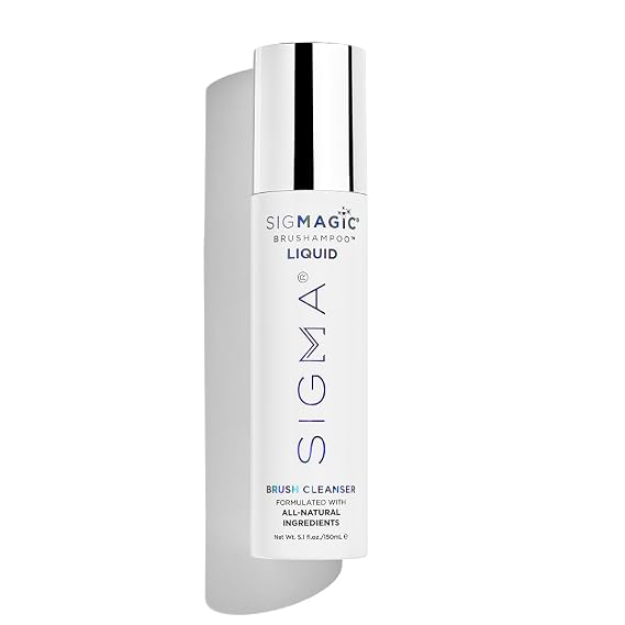 Sigma Beauty Sigmagic Brushampoo Liquid - Professional Grade Cleaner Solution for Makeup Brushes & Sponges to Remove Makeup Residue (5.1 FL Oz)
