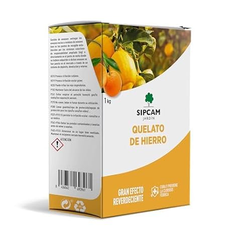 Iron Chelate for Plants and Trees 1 kg | Fertilizer Lack Iron Fertilizer | Cures and Prevents Ferric Chlorosis (Yellow Leaves) | Water Soluble Fundamental Nutrient Plants | Sipcam (1)