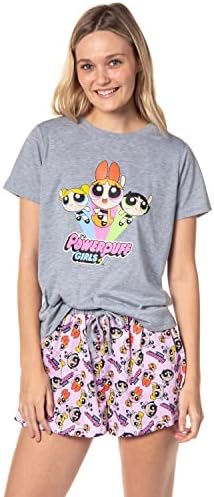 INTIMO The Powerpuff Girls Womens TV Series Show Characters Sleep Pajama Set Shorts