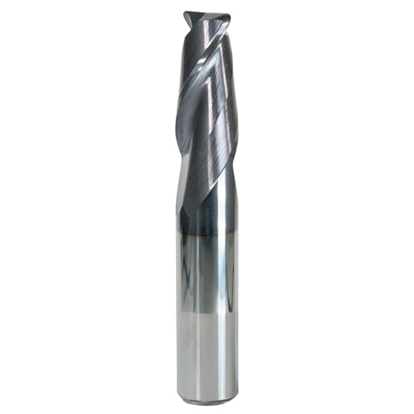 19240 Micro Grain Solid Carbide Regular Length General End Mill, TiAlN Coated, 2 Flute, 30 Degrees Helix, 0.060" Radius Corner End, 1" Cutting Length, 1/2" Cutting Diameter, 3" Length (Pack of 1)