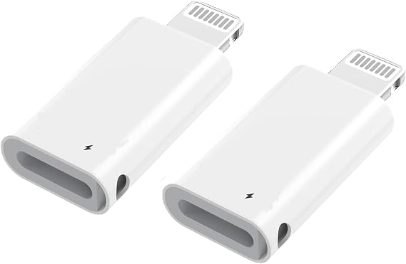 2Pack Lightning Male to USB C Female Charging Adapter