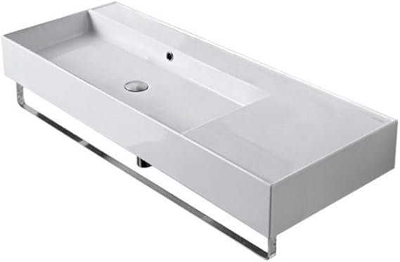 Scarabeo 5121-TB-No Hole Bathroom Sink, One Size, White