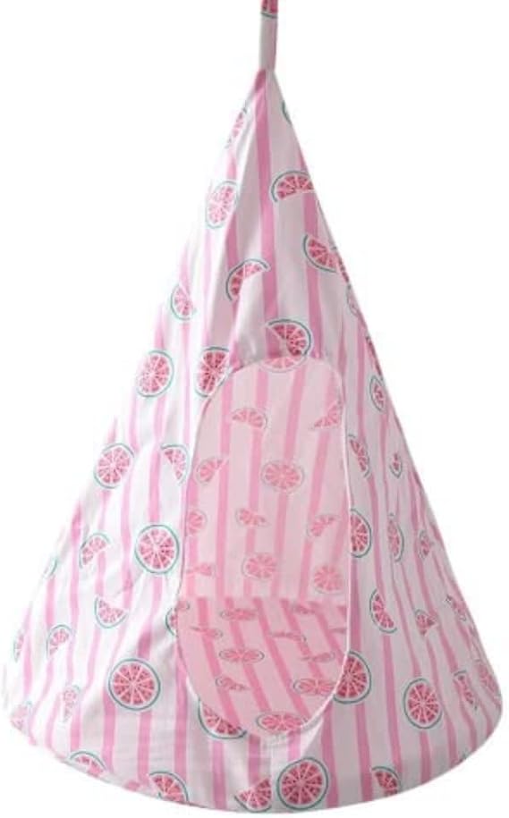 Cat Hammock Printing Pet Hammock Hanging Cat Swing Bed Small Pet Hanging Soft Bed Pet Bed Suitable for Spring and Summer Warm Home (L,Pink Watermelon)