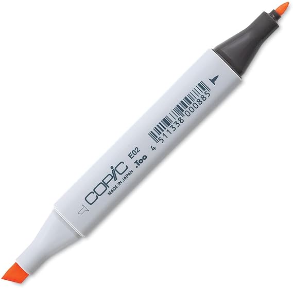 Copic Classic, Dual-Tip Alcohol Marker, E02-Copic, Fruit Pink