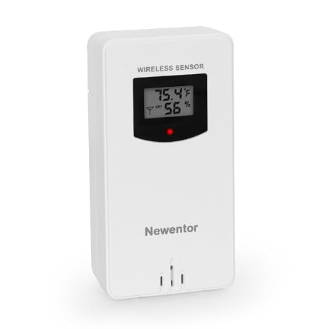 Newentor Indoor Outdoor Wireless Remote Sensor, Temperature and Humidity Meters, for Q3/FJ3378, Q5/FJ3383B, Q6, Q10