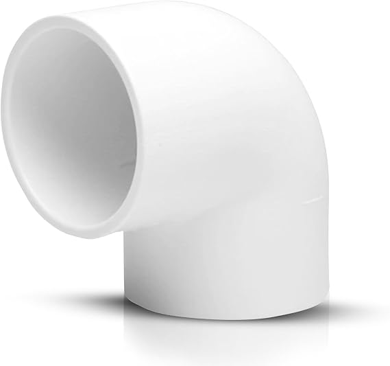 PVC Schedule 40, 90 Degree Elbow, Socket x Socket, 4", White, 406-040