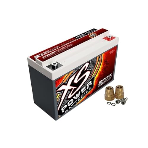 XS Power S375 800 Amp AGM Battery with 586 & M6 Terminal Hardware - 12 Volt 17Ah 300CA Deep Cycle AGM Powercell for Performance Race Cars