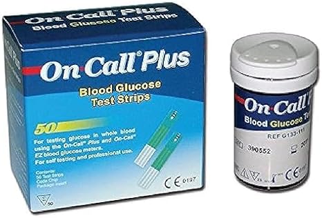 generic Blood Glucose Test Strips, 50 Count, Compatible with On Call Plus II Meters