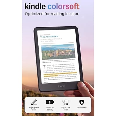 Amazon Kindle Colorsoft 16 GB (newest model) With color display that brings covers and content to life, now highlight in color No Ads Black
