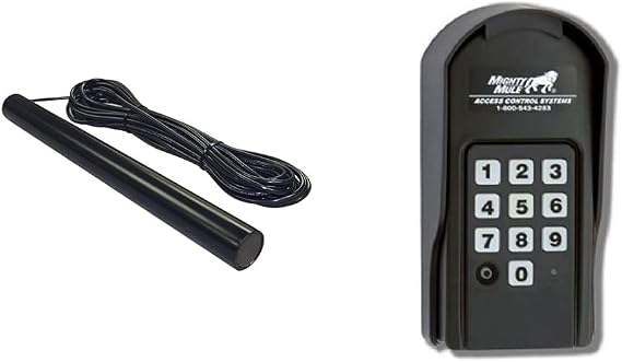 50 Ft. Driveway Vehicle Sensor (FM138) for Mighty Mule Automatic Gate Opener, Black & Wireless Digital Keypad (FM137)