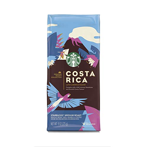 Starbucks Premium Select Collection, Costa Rica Latin American Blend Medium Roast Coffee, Whole Bean, 9 oz