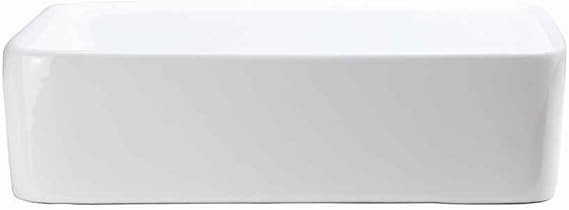 1454-CWH Gemma Classically Redefined Rectangular Above-Counter Lavatory Sink, White