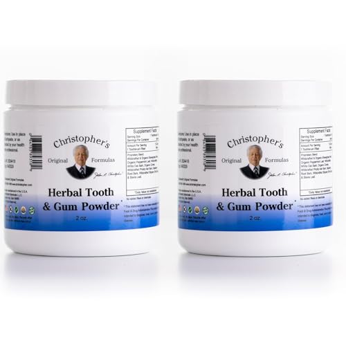 Christophers Original Formulas Herbal Tooth & Gum Powder | Natural Oral Care Powder | Plant-Based Alternative to Toothpaste | Pack of 2
