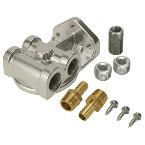 Derale 15709 Remote Filter Mount Kit,Silver