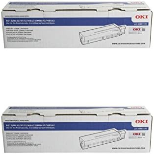 OKI 45807101 Black Toner Cartridge 2-Pack for B432, B512, MB492, MB562
