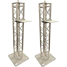 (2) 6.56ft 2M DJ Lighting Aluminum Truss Totem + Adjustable Height Shelf Moving Head/Speaker Poles