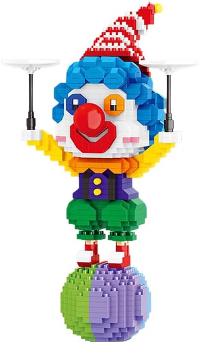 Clown Mini Building Block Set, 1074 PCS Ideas Construction Bricks Model Toy, DIY Creative Clown Architecture Building Kit, Construction Bricks Not Compatible with Main Brands