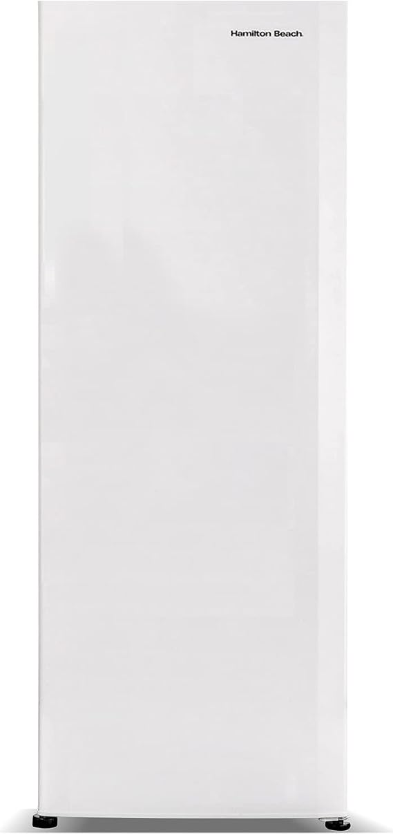 Hamilton Beach HBFRF6892-WHITE HBFRF6892 Upright Convertible Fridge/Freezer-Reversible Door-Removable Glass Shelves-Adjustable Controls-6.8 cu ft, White