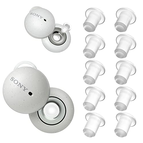 5 Pair Seltureone Compatible for Sony LinkBuds WF-L900 Ear Tips, Reducing Noise Enhance Sound Quality Accessories, White