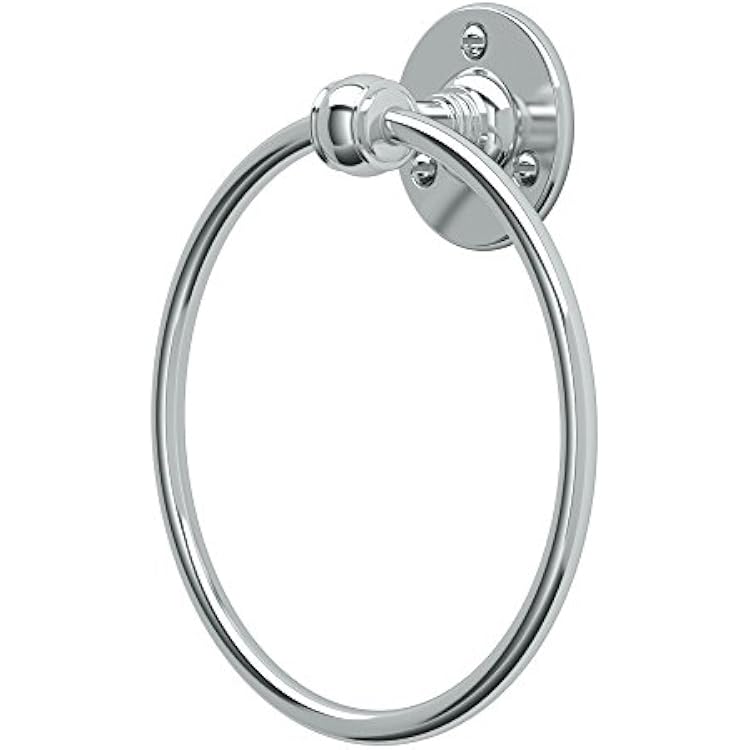 Gatco 4412 Cafe Towel Ring | Modern Hand Towel Holder for Bathroom | Stylish Decorative Hardware, Heavy Duty Metal, EZ Ancor Mounting | Chrome