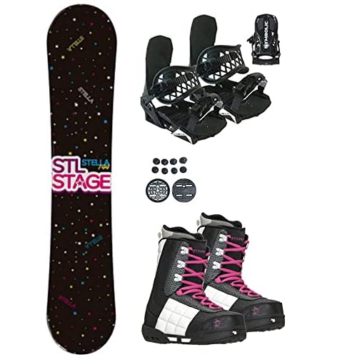 Symbolic 140cm Stella Stage Womens Snowboard Bindings & Northwave Topaz Boots 6.5 7 Package