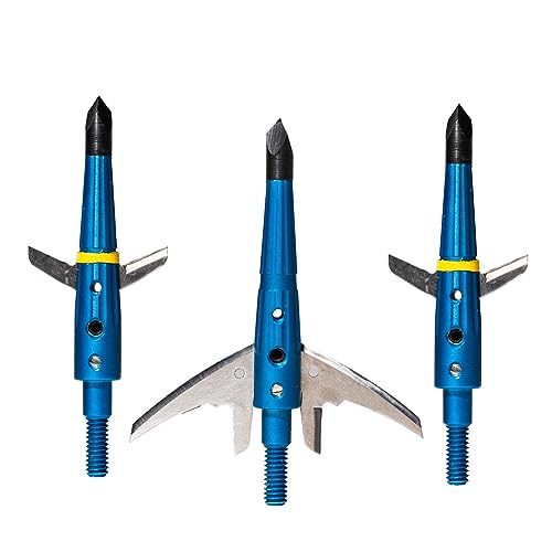 Swhacker Levi Morgan Series 2-Blade Broadheads, 100 Grain, 2.0 Cut, 4-Pack | Speed-Friendly, Accurate Hunting Broadheads