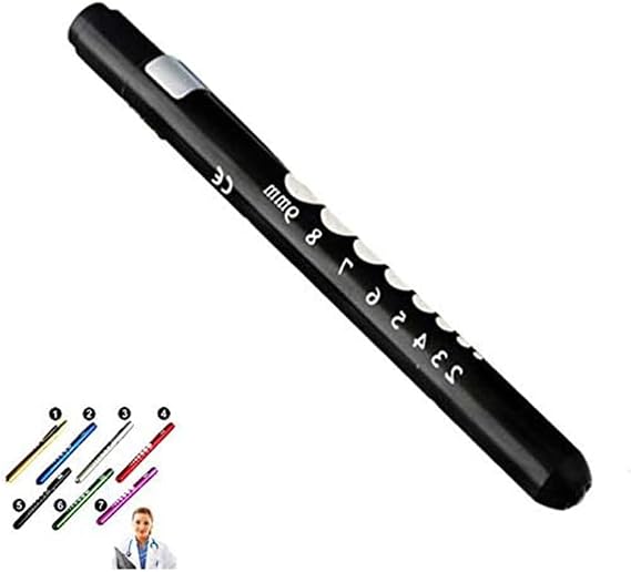 Supertool Mini Pen Torch Light Diagnostic Medical Penlight, Mini Reusable LED Penlight Flashlight Pen Torch for Home Outdoor Doctor Nurse EMT Emergency (Black, 1 Pack),13.5cm