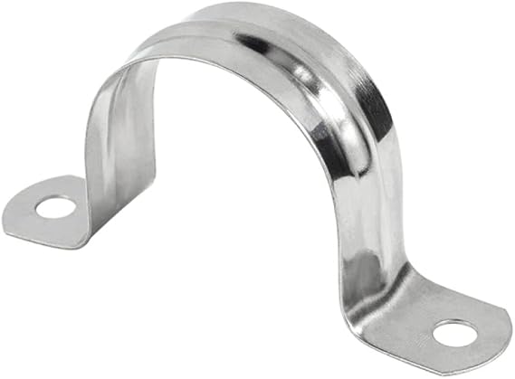 304 Stainless Steel U shape pipe clamps Pipe Saddle Clip Brackets Saddle Clamp U-shaped pipe clamp hoop,Dia 10(21 pcs)