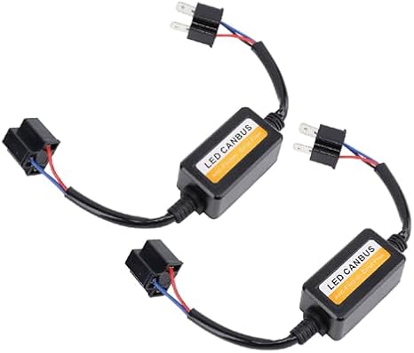 2pcs H4 LED Canbus Decoder Error Code Warning Canceller with Full Power Anti Flicker Relay Adapter for LED Headlight Bulbs No Error Load Resistor