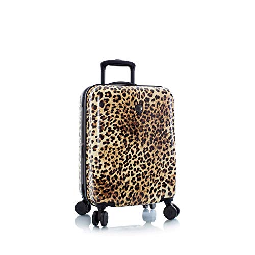 Heys America Black Leopard 21-Inch Hardside Carry-On Spinner Brown Leopard