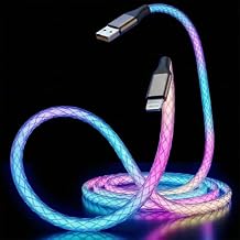 iPhone Charger, LED RGB Gradual Lightning Cable [MFi Certified ] Light up Braided Cable Fast Charging Cord Compatible with iPhone 13 12 11 Pro Max XR XS X 8 Plus SE iPad and More (Multicolored, 6FT)