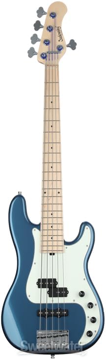Sadowsky MetroLine 21-fret Hybrid P/J Bass, Swamp Ash Body, 5-string - Solid Dark Lake Placid Blue Metallic High Polish