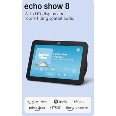 Amazon Echo Show 8, With Spatial Audio, Smart Home Hub, ideal for open living spaces, Designed for Alexa+, Charcoal