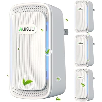 Air Ionizers 4 Pack- Plug In Negative Ion Air Purifiers - Quiet Air Freshener for Home, Bedroom, Office, Basement - Portable Air Purifier Odor, Smoke, Dust, Pet Smell - Mini Air Cleaner White